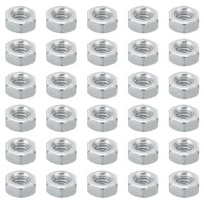 PATIKIL M10x1.25 Steel Hex Nuts, 60 Pack Metric Thread Zinc Plated Finished Hardware Nuts Screw Bolt Fasteners for Lamps Machinery Repair 5mm Height
