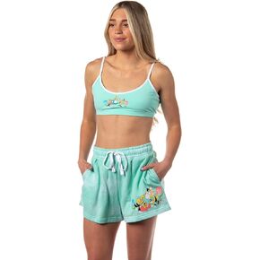 Disney Womens Alice in Wonderland Time for Tea Bralette and Short Pajama Lounge Set