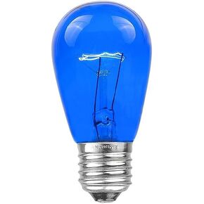 Novelty Lights 5 Pack S14 Outdoor Patio Edison Replacement Bulbs, E26 Medium Base, Multi, 11 Watt