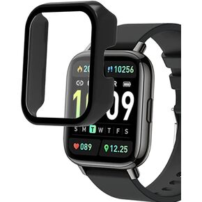 Smart Watch Cases with Screen Protector for P32 P86 Compatible with Liufiueq P86, Nerunsa P32B, P32 of Motast Sudugo Togala Ordtop 1.69" Smartwatch, Hard PC Case with Tempered Glass