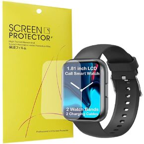 Compatible for Kimnix T99 Pro Smart Watch Screen Protector, [6 Pack] Full Coverage TPU Clear Film Compatible with Kimnix T99 Pro Smart Watch/HYSTORM 1.81" T99 Pro Smartwatch (6 pack)
