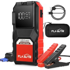 3000A Jump Starter Battery Pack,Portable Car Jumper Starter for up to 8L Gas&6.0L Diesel Engines,12V Auto Battery Booster with Smart Charging Port, LCD Display, Intelligent Jumper Clamps