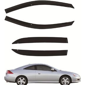 labwork Black 4 Pieces Window Visors Shade Sun Rain Wind Guards Cover Replacement for 2003-2007 Honda Accord Sedan 4 Door