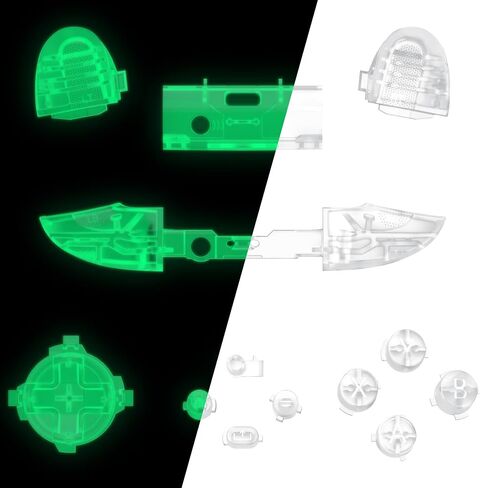 eXtremeRate Replacement Buttons for Xbox Series X & S Controller, Clear Custom Accessories Repair Bumpers Trigers Dpad ABXY Start Back Sync Share Keys Parts for Xbox Core Wireless Controller in Saudi Arabia