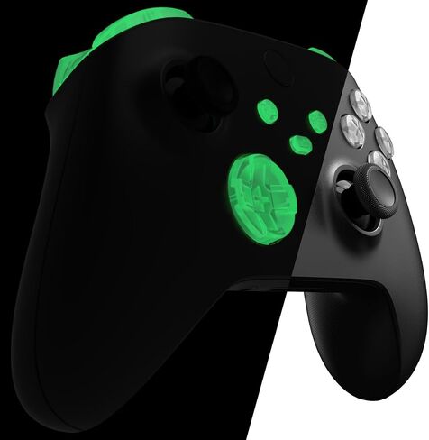 eXtremeRate Replacement Buttons for Xbox Series X & S Controller, Clear Custom Accessories Repair Bumpers Trigers Dpad ABXY Start Back Sync Share Keys Parts for Xbox Core Wireless Controller in Saudi Arabia