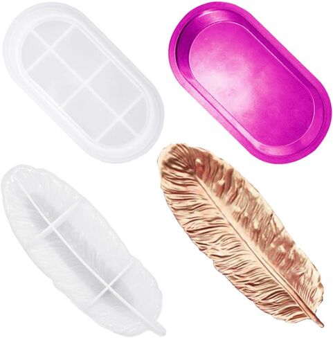 قطعتان من قوالب الراتنج المصنوعة من السيليكون، قوالب صينية من الراتنج FineGood للمجوهرات، قالب صب من الراتنج، صينية الفاكهة، قالب من السيليكون من الراتنج in Kuwait