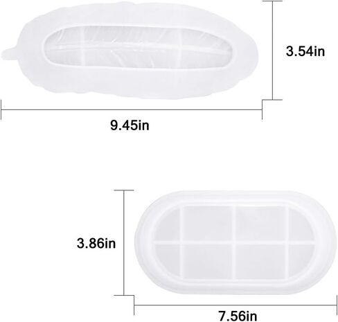 قطعتان من قوالب الراتنج المصنوعة من السيليكون، قوالب صينية من الراتنج FineGood للمجوهرات، قالب صب من الراتنج، صينية الفاكهة، قالب من السيليكون من الراتنج in Kuwait