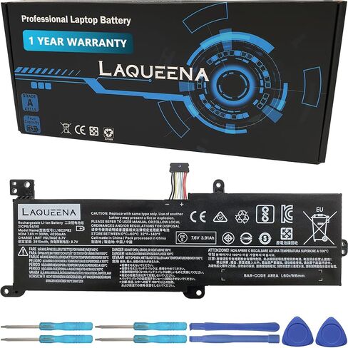 بطارية كمبيوتر محمول L16C2PB2 7.6V 30WH/4030MAH متوافقة مع Lenovo IdeaPad 320-14AST 320-14IAP 320-14IKB 320-14ISK 320-15ABR 320-15AST 320-15IAP Series L16C2PB1 L16L2PB2 L16L2PB1 L16L2 بي بي 3 in Saudi Arabia