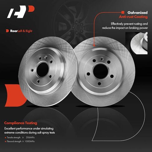 A-Premium 12.02 inch (305.2mm) Front Drilled and Slotted Disc Brake Rotors + Ceramic Pads Kit Compatible with Select Ford, Mercury Models - Explorer 2006-2010, Explorer Sport Trac, Mountaineer in Saudi Arabia