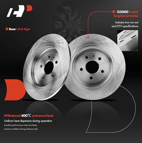 A-Premium 12.02 inch (305.2mm) Front Drilled and Slotted Disc Brake Rotors + Ceramic Pads Kit Compatible with Select Ford, Mercury Models - Explorer 2006-2010, Explorer Sport Trac, Mountaineer in Saudi Arabia