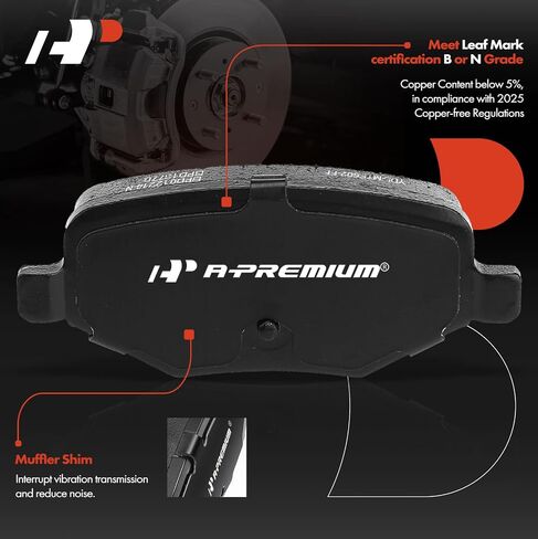 A-Premium 12.02 inch (305.2mm) Front Drilled and Slotted Disc Brake Rotors + Ceramic Pads Kit Compatible with Select Ford, Mercury Models - Explorer 2006-2010, Explorer Sport Trac, Mountaineer in Saudi Arabia