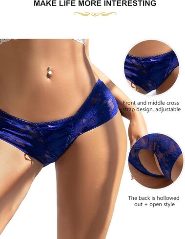 Comeondear الدانتيل مثير Crotchless سراويل للنساء حجم كبير الملابس الداخلية النسائية صفيق سراويل رفيعة الأزهار الصبي السراويل in Kuwait