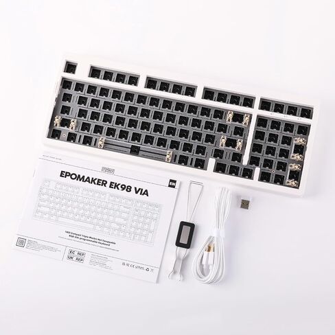 EPOMAKER EK98 VIA Gaming Keyboard Kit, 98 Keys Gasket Programmable Barebones Keyboard, Bluetooth/2.4Ghz/USB-C Wired Wireless Custom Mechanical Keyboard Base, South-Facing LEDs, Hot Swappable, NKRO in Saudi Arabia