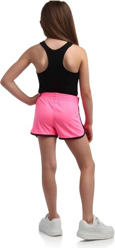 Diva Girls' Active Shorts - 5 Pack Kids Athletic Performance Gym Shorts - Dolphin Running Shorts for Girls (7-16) in Saudi Arabia