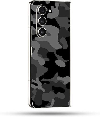 غلاف MightySkins متوافق مع هاتف Samsung Galaxy Z Fold 5 Full Wrap - مموه أسود | غطاء ملتف واقٍ ومتين وفريد ​​من نوعه من الفينيل | سهل التطبيق والإزالة وتغيير الأنماط | صنع في الولايات المتحدة الأمريكية in Kuwait