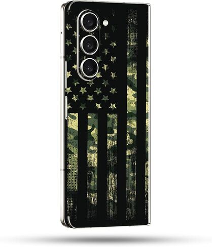 غلاف MightySkins متوافق مع هاتف Samsung Galaxy Z Fold 5 Full Wrap - مموه أسود | غطاء ملتف واقٍ ومتين وفريد ​​من نوعه من الفينيل | سهل التطبيق والإزالة وتغيير الأنماط | صنع في الولايات المتحدة الأمريكية in Kuwait