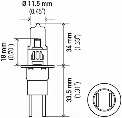 HELLA H71071342 Optilux XY Series H3C مصابيح هالوجين صفراء زينون، 12 فولت، 55 وات، عبوتان in Saudi Arabia