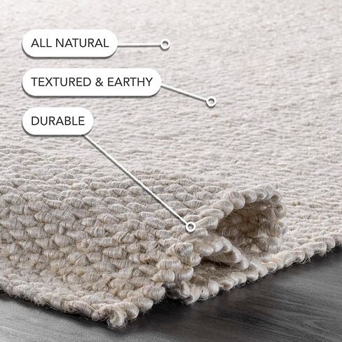 NuLOOM Hailey Hand Woven Jute Area Rug, 4x6, Off-white in Saudi Arabia