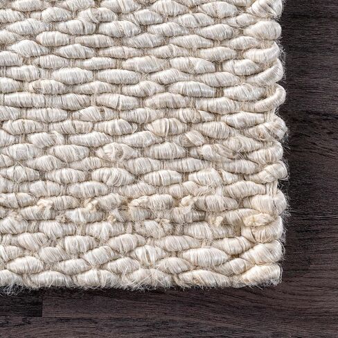 NuLOOM Hailey Hand Woven Jute Area Rug, 4x6, Off-white in Saudi Arabia