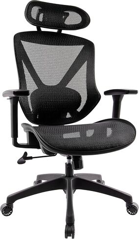 24398921 كرسي مهام شبكي بأذرع قابلة للتعديل، أسود in Kuwait