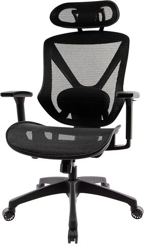 24398921 كرسي مهام شبكي بأذرع قابلة للتعديل، أسود in Kuwait