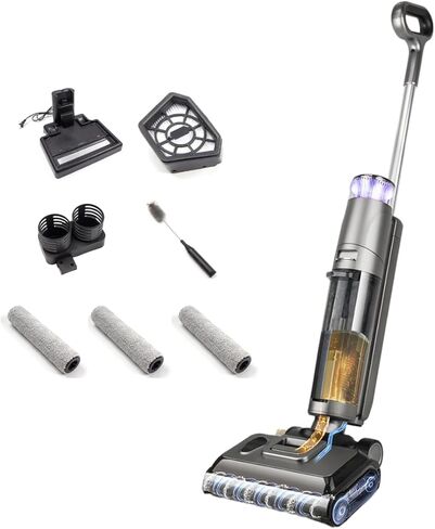 SA01 مكنسة وممسحة جافة ورطبة لاسلكية للأرضيات الصلبة والسجاد قصير الوبر، تنظيف ذاتي وجاف in Kuwait