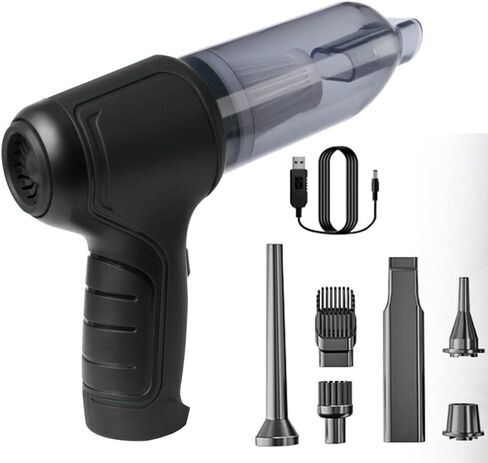 Wireless Handheld Car Vacuum Cleaner, 12000PA Strong Suction Handheld Vacuum Cordless 3 in 1 Keyboard Vacuum Cleaner, Cordless Portable Mini Vacuum for Car, Home, Office Cleaning (Black with Base) in Saudi Arabia
