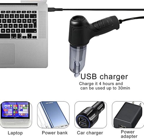 Wireless Handheld Car Vacuum Cleaner, 12000PA Strong Suction Handheld Vacuum Cordless 3 in 1 Keyboard Vacuum Cleaner, Cordless Portable Mini Vacuum for Car, Home, Office Cleaning (Black with Base) in Saudi Arabia