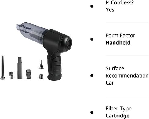 Wireless Handheld Car Vacuum Cleaner, 12000PA Strong Suction Handheld Vacuum Cordless 3 in 1 Keyboard Vacuum Cleaner, Cordless Portable Mini Vacuum for Car, Home, Office Cleaning (Black with Base) in Saudi Arabia
