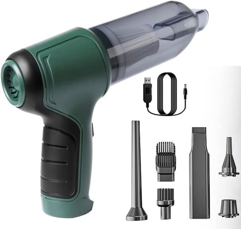 Wireless Handheld Car Vacuum Cleaner, 12000PA Strong Suction Handheld Vacuum Cordless 3 in 1 Keyboard Vacuum Cleaner, Cordless Portable Mini Vacuum for Car, Home, Office Cleaning (Black with Base) in Saudi Arabia
