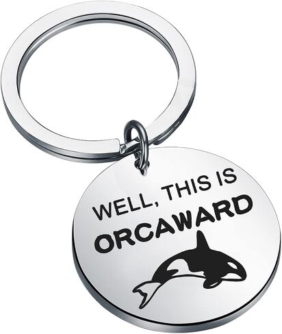 CHOORO Funny Killer Whale Keychain Animal Lover Gift Well This Is Orcaward Keychain Orca Whale Lover Gift in Saudi Arabia