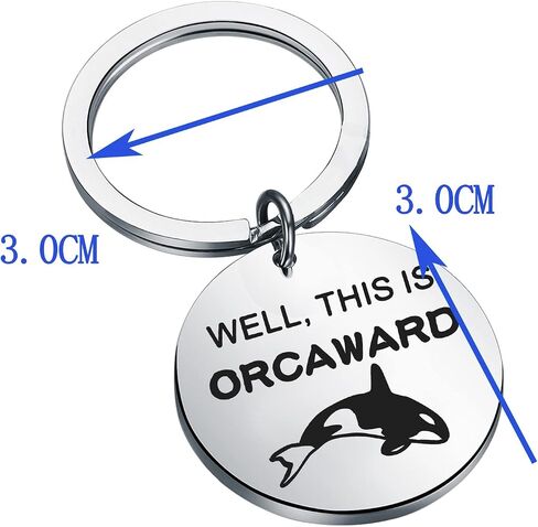 CHOORO Funny Killer Whale Keychain Animal Lover Gift Well This Is Orcaward Keychain Orca Whale Lover Gift in Saudi Arabia