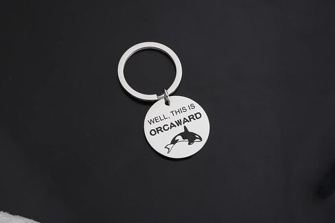 CHOORO Funny Killer Whale Keychain Animal Lover Gift Well This Is Orcaward Keychain Orca Whale Lover Gift in Saudi Arabia