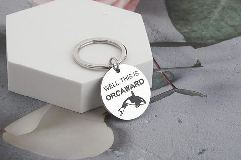 CHOORO Funny Killer Whale Keychain Animal Lover Gift Well This Is Orcaward Keychain Orca Whale Lover Gift in Saudi Arabia