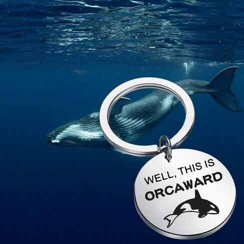 CHOORO Funny Killer Whale Keychain Animal Lover Gift Well This Is Orcaward Keychain Orca Whale Lover Gift in Saudi Arabia