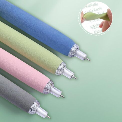 4 Pcs Gel Pens Silent Retractable Pens Black Ink Pens 0.5mm Fine Point Smooth Writing Pens Office School Supplies Women Men (Blue) in Saudi Arabia