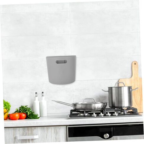 Amosfun Hanging Trash Can Wall Mounted Trashcan Kitchen Compost Bin, Small Kitchen Trash Bin Rubbish Container for Cupboard, Bathroom in Saudi Arabia
