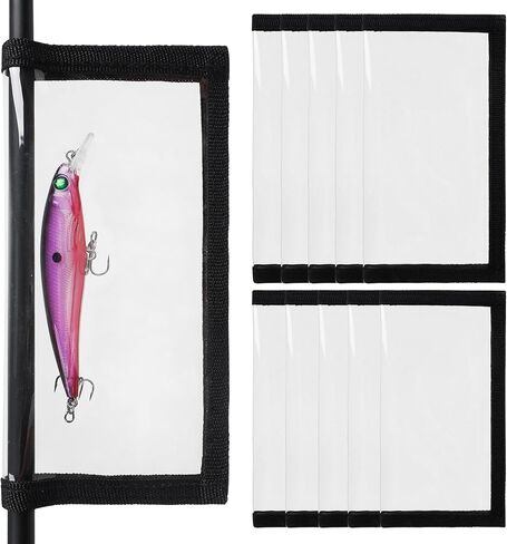 Fishing Lure Wraps,4 PACKS Clear PVC Fishing Bait Cover Keeps Fishing Safe and Easily See Lures Fishing Bait Storage Protector Fishing Hook Cover for Saltwater Freshwater Fishing Gear Orange-L in Saudi Arabia