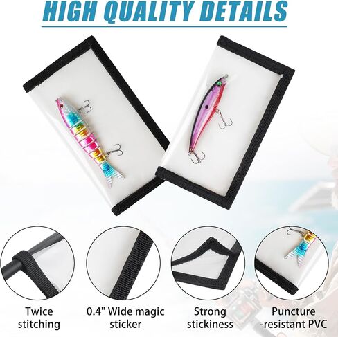 Fishing Lure Wraps,4 PACKS Clear PVC Fishing Bait Cover Keeps Fishing Safe and Easily See Lures Fishing Bait Storage Protector Fishing Hook Cover for Saltwater Freshwater Fishing Gear Orange-L in Saudi Arabia