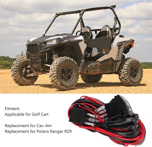 Turn Signal Flasher Relay Harness, UTV Turn Signal Rocker Switch ATV Street Legal Lighting Kit Turn Signal Flasher Relay Harness Replacement for Polaris Ranger RZR (Horizontal Turn Switch) in Saudi Arabia