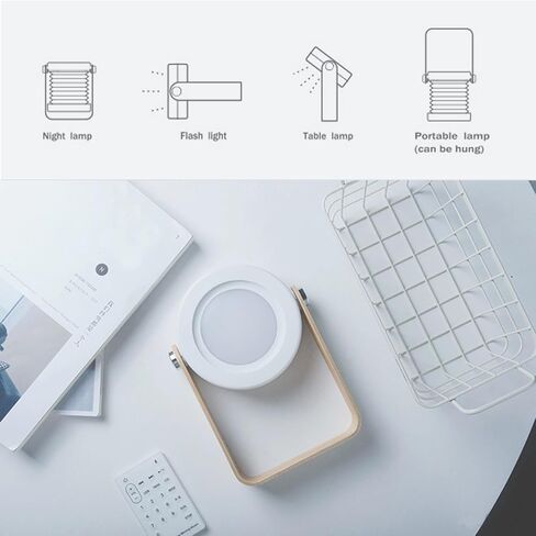 مصباح طاولة لغرفة النوم، مصباح ليلي قابل للتعتيم يعمل باللمس بثلاثة اتجاهات، مصباح طاولة قابل للطي بإضاءة USB فانوس للتخييم، مصابيح مكتبية للمنزل والمكتب والقراءة in Kuwait