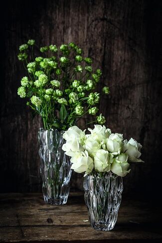 مزهرية بيضاوية كريستال من مجموعة Nachtmann Quartz، مقاس 6 بوصة، مزهرية زجاجية للقطع المركزية والباقة والزهور وديكور المنزل وهدية الزفاف، شفافة، آمنة للاستخدام في غسالة الأطباق in Kuwait