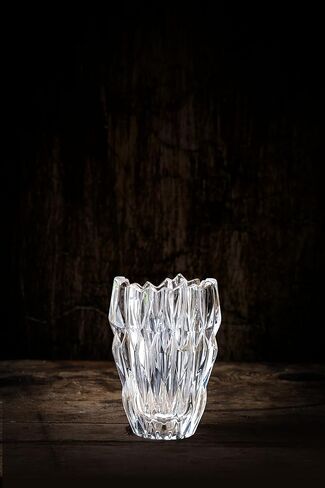 مزهرية بيضاوية كريستال من مجموعة Nachtmann Quartz، مقاس 6 بوصة، مزهرية زجاجية للقطع المركزية والباقة والزهور وديكور المنزل وهدية الزفاف، شفافة، آمنة للاستخدام في غسالة الأطباق in Kuwait