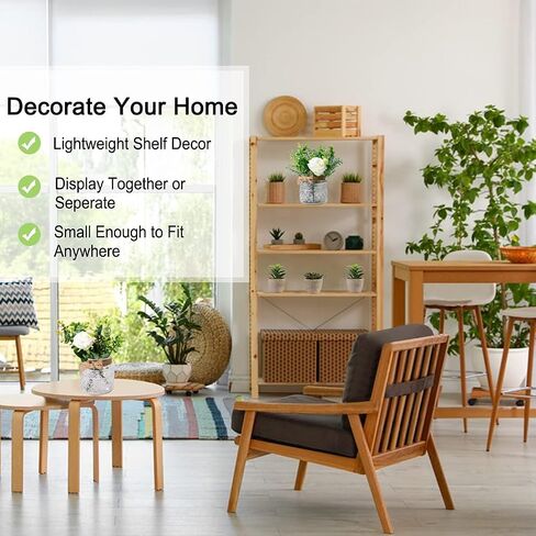 Fake Flowers with Glass Vase, Home Decor with Plants Flowers for Living Room Home Office Decor Floral Arrangement Artificial Flowers in Vase Dining Table Centerpiece in Saudi Arabia