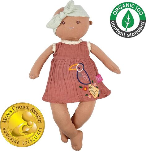 تيكيري تويز بونيكا بيبي إريا - دمية طفل عضوية (وردي ترابي) in Kuwait