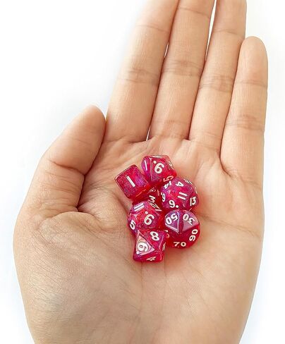 مجموعة نرد DND صغيرة مقاس 10 مم من مونستون للعب الأدوار MTG RPG الزنزانات والتنينات، مجموعة ألوان متنوعة 6X7 42 قطعة in Saudi Arabia