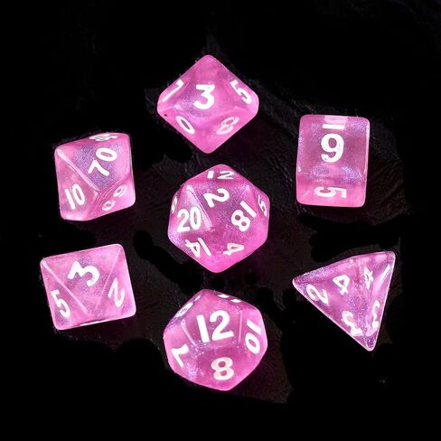 مجموعة نرد DND صغيرة مقاس 10 مم من مونستون للعب الأدوار MTG RPG الزنزانات والتنينات، مجموعة ألوان متنوعة 6X7 42 قطعة in Saudi Arabia
