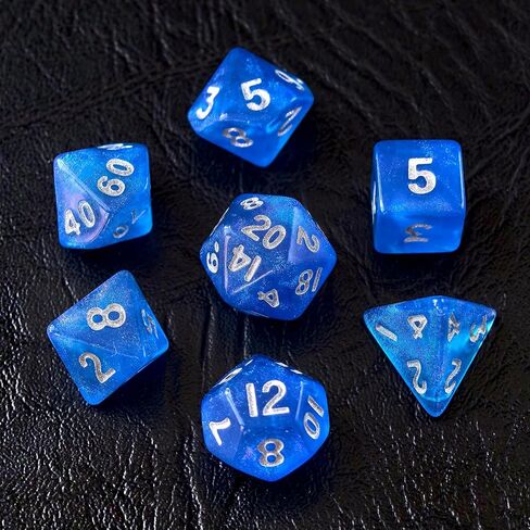 مجموعة نرد DND صغيرة مقاس 10 مم من مونستون للعب الأدوار MTG RPG الزنزانات والتنينات، مجموعة ألوان متنوعة 6X7 42 قطعة in Saudi Arabia