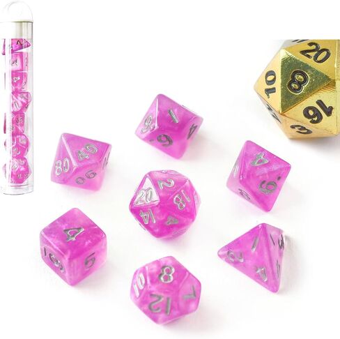 مجموعة نرد DND صغيرة مقاس 10 مم من مونستون للعب الأدوار MTG RPG الزنزانات والتنينات، مجموعة ألوان متنوعة 6X7 42 قطعة in Saudi Arabia