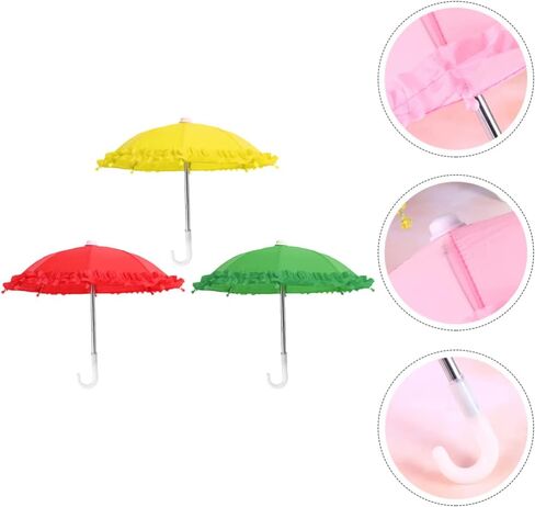 ديكور المنزل ديكور المنزل 3 قطعة مظلة صغيرة ألعاب مظلة ممطرة صغيرة نموذج بوليستر حرير مظلة مصغرة ألعاب صور الدعائم لون عشوائي 28 سنتيمتر ألعاب ألعاب in Kuwait